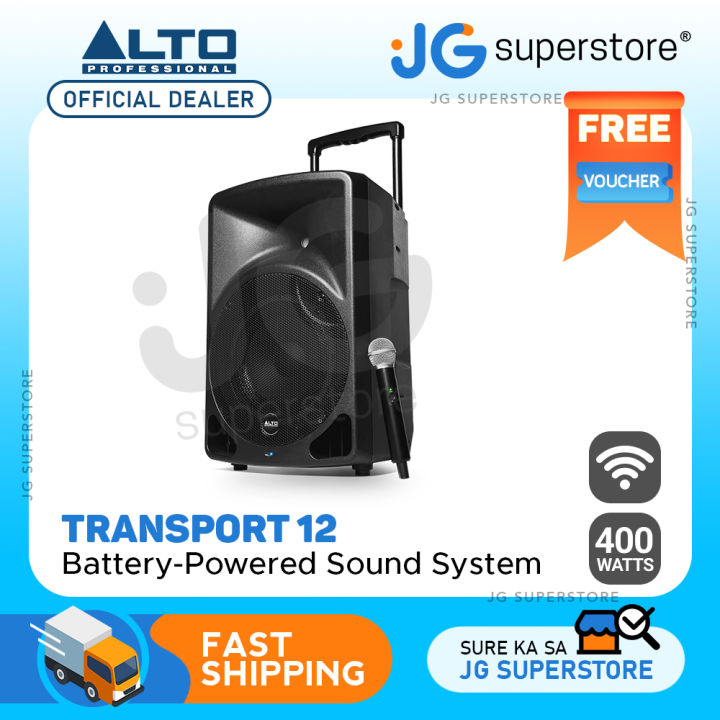 Alto Professional Transport 12 400W Battery-Powered Trolley Speaker