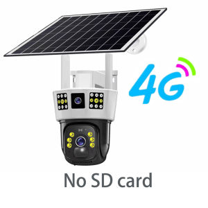 V380 Solar Camera Dual lens 12MP 4G Sim Card Wifi IP Wireless CCTV Motion Detection 360°Degree IP66 Waterproof Indoor Outdoor