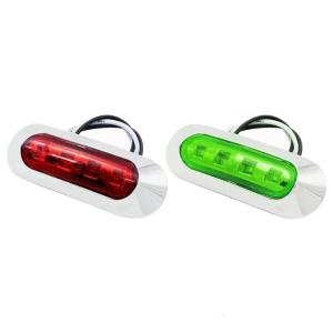 Red Green LED Navigation Light 12V Marine Side Marker Signal Lamp Warning Light For Sailboats Ships
