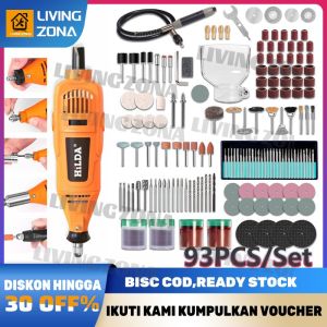 HILDA 93 Pcs 200W  MESIN TUNER MOLLAR / MINI DIE GRINDER Mesin Mini Grinder Set Bor Gerinda Ukir Gerinda Listrik Mini Dengan Poros Fleksibel Mini Grinder Full Set