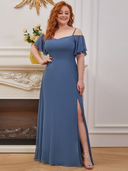 Bridesmaid dress for hot sale chubby girl