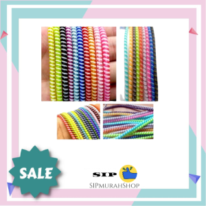 Pelindung Kabel Warna Warni Lilitan Kabel gulungan Kabel 2 Warna Grosir Cable Cord Protector