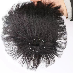 Wig Mens Short Hair Inch Full Hand Weaving Light and Thin Invisible Scarless Wig Pieces Real Hair Silk Breathable Mask White Hair Mens Repair Hair Block