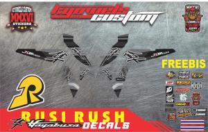 RUSI RUSH HOTWHEELS HAYABUSA STICKER DECALS
