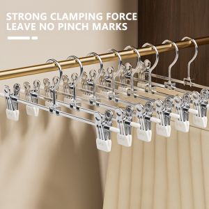 2/5/10PCS Non-marking Trouser Clip Powerful Household Trouser Clip Hanger Storage Skirt Clip Drying Rack Trouser Clip