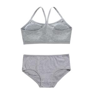 Girls Bra Teenager Bustier Tube Tops for Kids Adolescente Lingerie Junior High School Students Underwear with Briefs