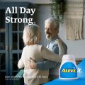 Aleve All Day Strong Naproxen Sodium  Strength to Last 12 Hours 100 Tablets. 