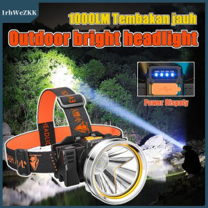 Senter kepala tahan lama 300W LED Headlamp USB Rechargeable IPX4 Tahan Air Baterai Tahan Lama