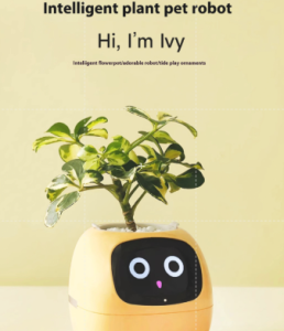 Smart Flower Pot Smart Planter Robot PetsAdorable Plant Companion with Rich Gesture