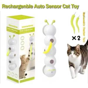 Intelligent Interactive Cat Stick Pro with Replaceable Prey Tail Suitable Automatic Swing Durability Toy