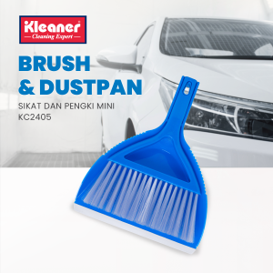 Kleaner Sapu Pengki Mini Dustpan Mobil dengan Ujung Karet Pembersih Kotoran KC2405