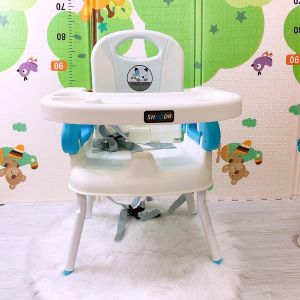 [Miễn Ship] GHẾ ĂN DẶM GẤP GỌN SHOUDA CHO BÉ  KÈM CHÂN SẮT