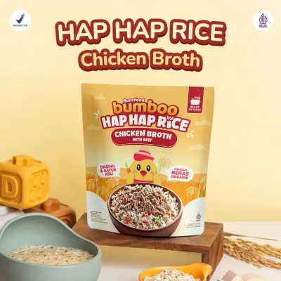 BUMBOO Hap Hap Rice – Beras Organik Double Protein Hewani untuk MPASI & Keluarga - Lavie Baby House