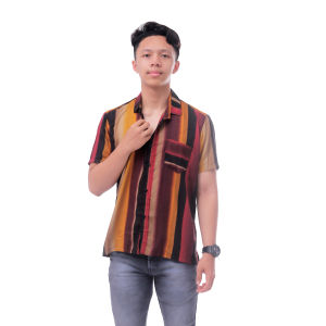 (BISA COD) Kemeja Hawai Couple Pasangan / Kemeja Pria Vintage Amarilo Lengan Pendek Bahan Rayon