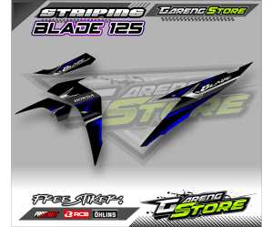 STRIPING VARIASI HONDA BLADE 125 / STICKER LIST MOTOR BLADE 125