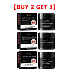 Eelhoe Lip Lightening Scrub Balm Remove Dull Lips Moisturizing Anti-Aging Anti-Cracking Hyaluronic Acid Brighten Lip Cream Remove Black Lips Reduce Pigmentation Deep Nourishment Exfoliating Lip Care Ointment（20g）