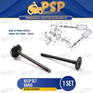 Klep Set Vario (Set Isi 2) - Payung Klep Kelep Valve Set In Ex Honda Vario Karbu Vario Techno 110