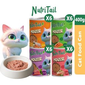 24PCS NutriTail 400g Wet Cat Food for Kittens Immune Support Strong Bones & Healthy Growth