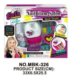 Nail Art Studio Set for Kids - Cute Colors, Includes Nail Art Stickers, Nail Polish and Nail File - Complete Kit with Easy-to-use Stickers Applicator - TY178