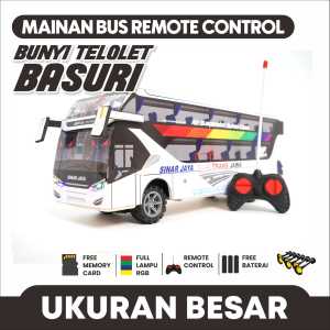 Mainan Anak Cowok Laki Mobil Mobilan Bis Bus Telolet Basuri Nyala