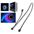 12V 4Pin RGB Connector Cable PC Case Fan LED Strip Extension Cord Wire Adapter for Giga/Microstar/A-sus Motherboard. 