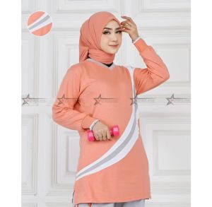Training Tunik olahraga muslimah terbaru /Seragam training tunik wanita/ bahan baju katun adem tidak panas