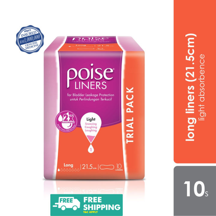 Alpro Pharmacy Poise Liners Long 21.5cm (10s) Lazada