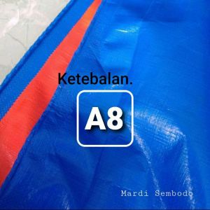 Terpal Waterproof A8 A12 SNI ukuran 4x6 4x5 3x8 3x7 3x6 3x5 A5 meter tebal Waterproof three layer koreaSNI