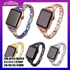 VUAERANG Compatible for Apple Watch 1/2/3/4/5/6 Woman Diamond Metal Butterfly Bracelet Wrist Chain Loop for I Watch 38 40 42 44mm