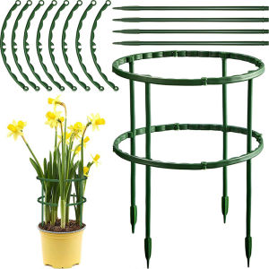 10pcs Plastic Plant Support Pile Stand for Flowers Greenhouse Arrangement Rod Holder Orchard Garden Bonsai Tool 16cm 27cm