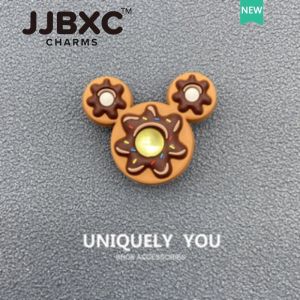 JJBXC เครื่องรางข้าม การปรับให้เข้ากับอย่างเป็นทางการรองเท้าเฉพาะด้านบนตกแต่งหัวเข็มขัดการ์ตูนมิกกี้ซีรีส์