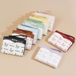 YES LADY PU Leather Womens Wallet Multi-Cards Slot 2 Folds Credit Cards Bag Large Capacity Portable Zipper Coin Purse