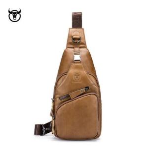 BULLCAPTAIN Men's Genuine Leather Casual Crossbody Bag