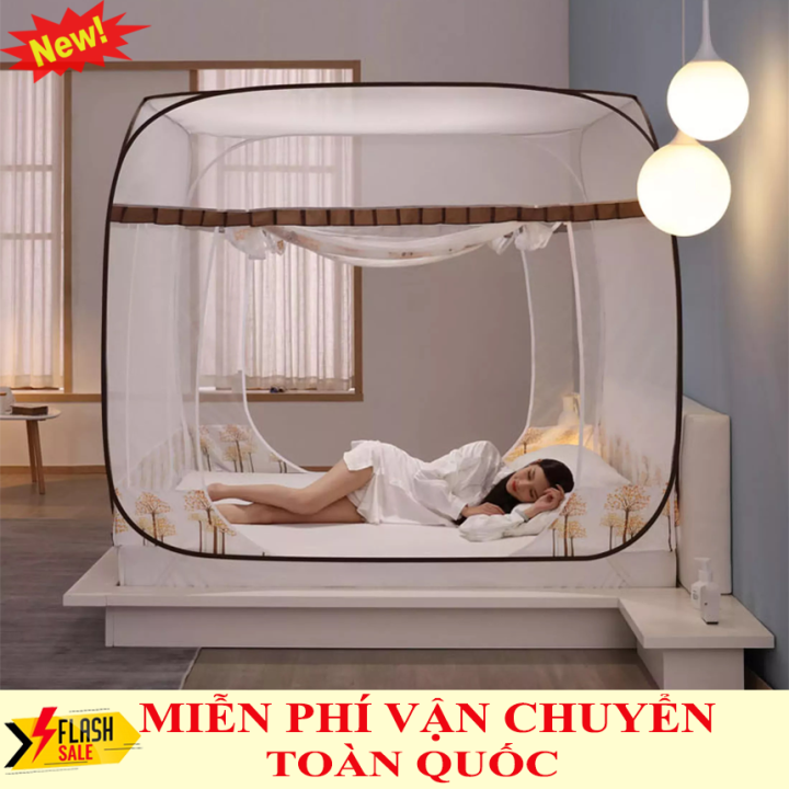 ( HÀNG LOẠI 1 ) Mùng Chụp Thông Minh 1m8x2m Màn Ngủ Chụp Tự Bung Sợi ...