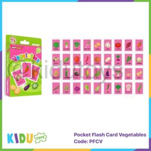Flash Card Anak Hewan Buah sayur Warna 2 SIsi Wipe Clean Pocket Flash Card Kidu Baby