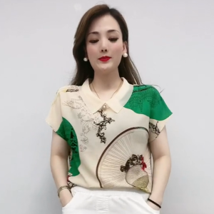 Áo trung niên Panso mẫu K44 chất lụa mát mịn cao cấp full size từ 40-80kg