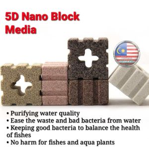 🇲🇾 5D Nano Tech Bio Block Filtration Media Brick for Aquarium Pond Fishtank Crystal Clear Water Freshwater Saltwater