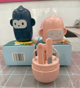Bộ cắt móng tay cho bé cao cấp Ck bebe gồm 4 chi tiết (hồng xanh)