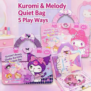 BERMA BABY Kids Quiet Busy Book DIY Kuromi Sticker Dress Up Painting Kit Childrens Handmade Toys Girls Gift