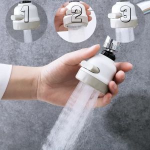 Sambungan Kran Wastafel Cuci Piring Shower 360 Derajat 3 Mode Spray - Turbo Faucet Sprayer Rotasi 360