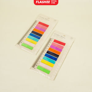 Flashee Sticky Notes Memo Tempel Multifungsi Isi 10 Warna Lucu Ada Penggaris Bisa