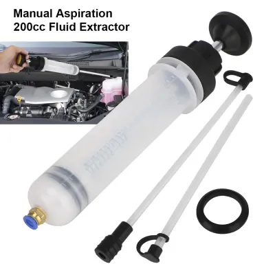 Car Oil Fluid Extractor Manual Fluid Transfer Pump Filling Syringe Delivery Bottle 200cc