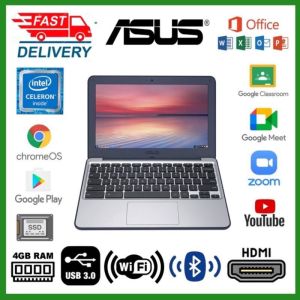 ASUS WHITE PLAYSTORE CHROMEBOOK 4GB RAM 16GB SSD