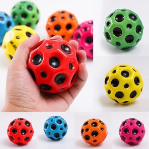 Bouncy Balls High Resilience Stress Relief Hole Ball Soft Toys Space Ball Childrens Responsiveness Holiday gifts
