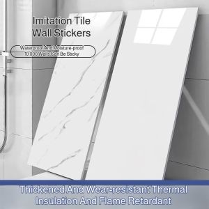 Bathroom Waterproof Stickers Wall Stickers Self-Adhesive Moisture-Proof Bathroom Toilet Tile Wall Marble Wallpaper仿大理石防水耐脏瓷砖墙贴