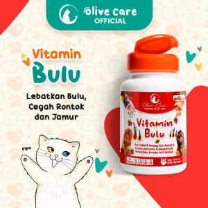 Olive Care Vitamin Kucing BULU untuk Bulu Panjang Lebat Bulu Halus Warna Bulu Cegah Jamur dan Bulu Rontok