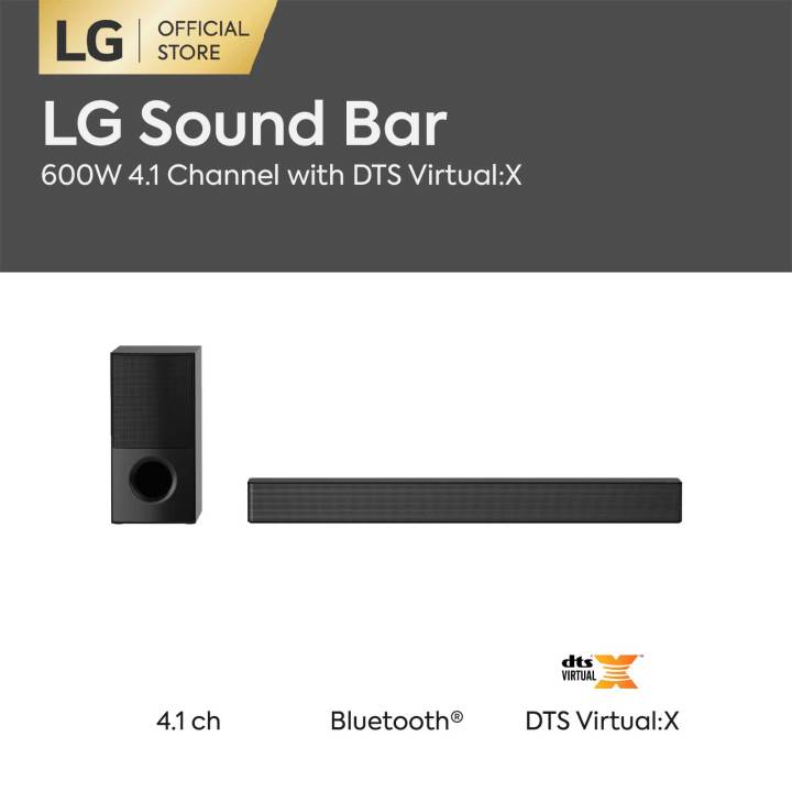 LG Sound Bar SNH5 600W 4.1 Channel with DTS Virtual X & Bluetooth® Connectivity Lazada