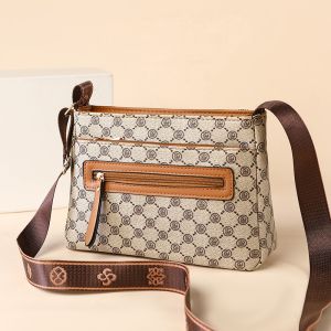 Elegant R Leather Sling Bag For Woman Daily Work Multi-use Shoulder Bags women #5210