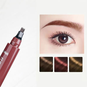 💖MY Hot💖【Lazy Novice Must】Ultra-fine Head Four-prong Eyebrow Pencil/Four-End Liquid Eyebrow Pencil/2024 New Eyebrow Pencil(Long-Lasting/Waterproof/Sweat-Proof/Non-Smudge)防水防汗不晕染四叉头眉笔