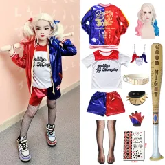 Women Girls Harley Quinn Cosplay Costumes Halloween Jocker Jacket